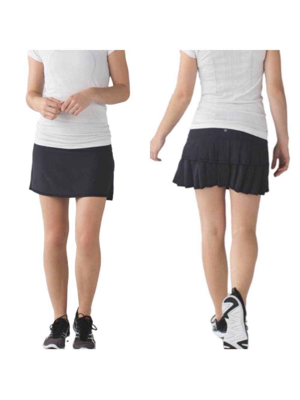 LULULEMON Black Pacesetter Skort Skirt Running Activewear Size 8 Tall - Picture 2 of 13